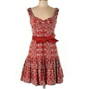 Nanette Lepore Tiki Frock Red Brick